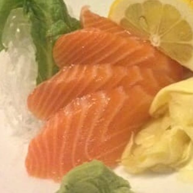 Salmon Sashimi.